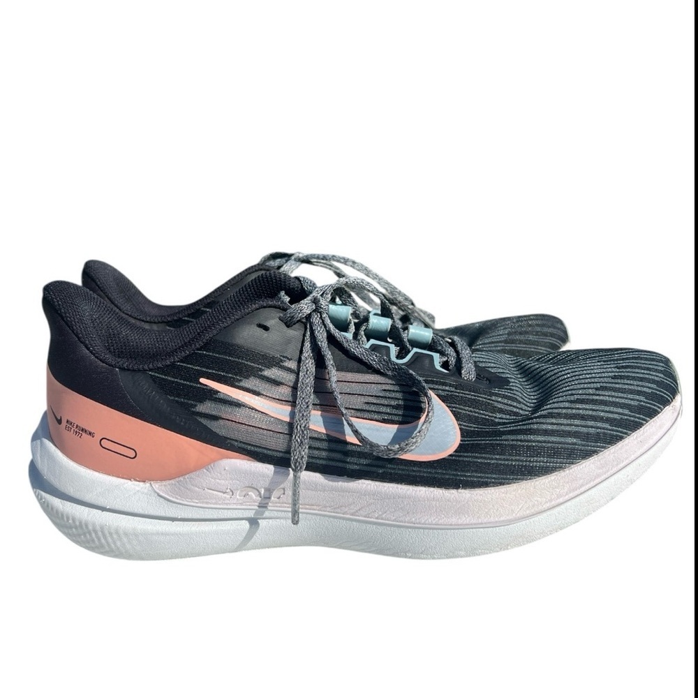 Nike Women’s Running Shoes — Black with Coral and Light Blue Accents - Picture 2 of 7